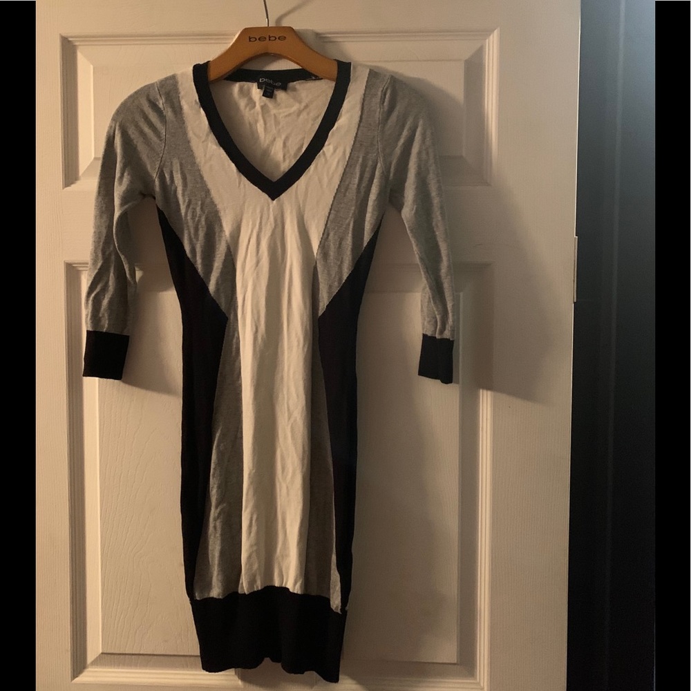 Bebe long sleeve sweater dress
